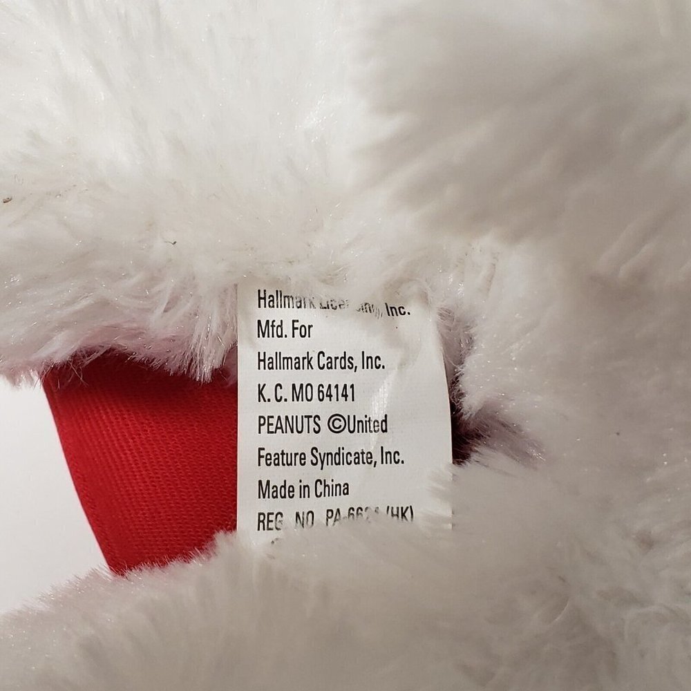 Hallmark 12" Snoopy Peanuts Christmas Holiday One Cool Dude Hat Sled Plush - Picture 6 of 12